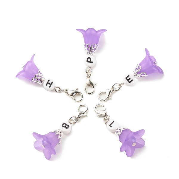 PandaHall Frosted Flower Transparent Acrylic Pendant Decoration, with Natural & Dyed Malaysia Jade Beads and Random Mixed Letters Acrylic...
PandaHall Frosted Flower Transparent Acrylic Pendant Decoration, with Natural & Dyed Malaysia Jade Beads and Random Mixed Letters Acrylic...
