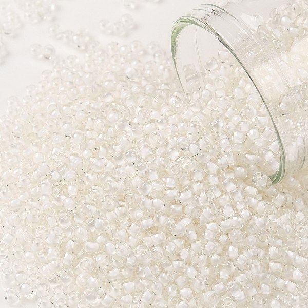 PandaHall TOHO Round Seed Beads, Japanese Seed Beads, (981) Inside Color Crystal/Snow Lined, 11/0, 2.2mm, Hole: 0.8mm, about 1110pcs/bottle..., Clear
PandaHall TOHO Round Seed Beads, Japanese Seed Beads, (981) Inside Color Crystal/Snow Lined, 11/0, 2.2mm, Hole: 0.8mm, about 1110pcs/bottle..., Clear