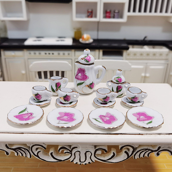 PandaHall Mini Ceramics Tea Set, including Teapots, Teacups, Dishes, for Dollhouse Accessories, Pretending Prop Decorations, Violet..., Purple
PandaHall Mini Ceramics Tea Set, including Teapots, Teacups, Dishes, for Dollhouse Accessories, Pretending Prop Decorations, Violet..., Purple