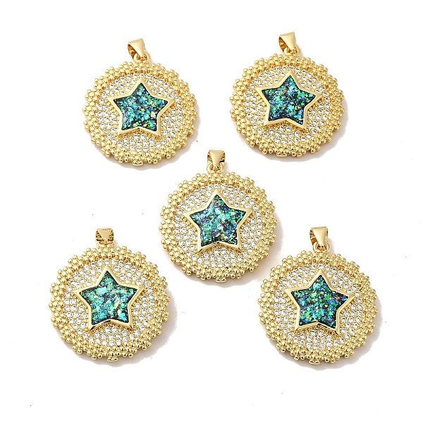PandaHall Rack Plating Brass Micro Pave Cubic Zirconia Pendants, with Synthetic Opal, with Jump Ring, Lead Free & Cadmium Free, Long-Lasting..., Green
PandaHall Rack Plating Brass Micro Pave Cubic Zirconia Pendants, with Synthetic Opal, with Jump Ring, Lead Free & Cadmium Free, Long-Lasting..., Green