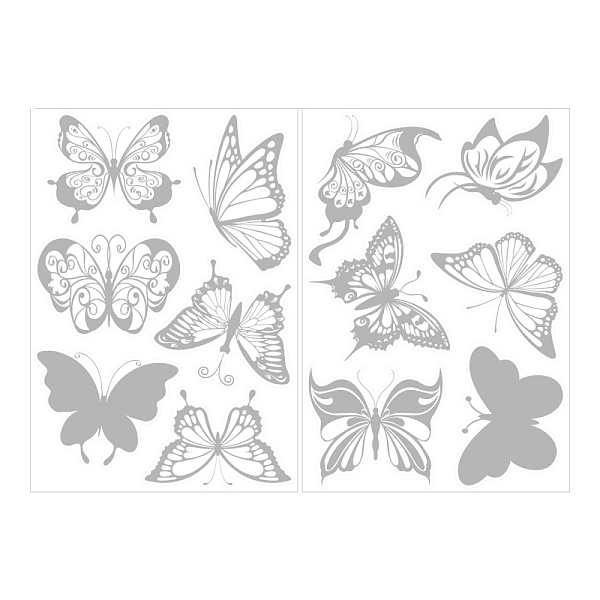 PandaHall Waterproof PVC Electrostatic Window Stickers Brick Pattern Stickers, Butterfly, Butterfly Pattern, 29.5x21x0.05cm, 2 sheets/set..., Clear
PandaHall Waterproof PVC Electrostatic Window Stickers Brick Pattern Stickers, Butterfly, Butterfly Pattern, 29.5x21x0.05cm, 2 sheets/set..., Clear