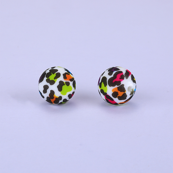 PandaHall Printed Round with Leopard Print Pattern Silicone Focal Beads, Colorful, 15x15mm, Hole: 2mm Silicone Round
PandaHall Printed Round with Leopard Print Pattern Silicone Focal Beads, Colorful, 15x15mm, Hole: 2mm Silicone Round