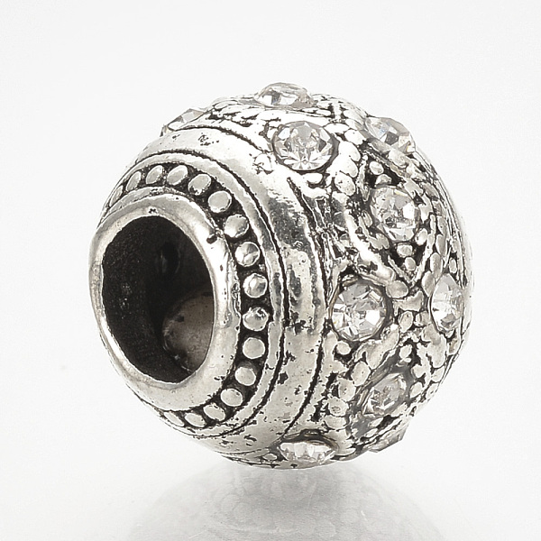 PandaHall Alloy Rhinestone European Beads, Large Hole Beads, Rondelle, Antique Silver, Crystal, 11x9.5mm, Hole: 4.5mm Alloy+Rhinestone..., Clear
PandaHall Alloy Rhinestone European Beads, Large Hole Beads, Rondelle, Antique Silver, Crystal, 11x9.5mm, Hole: 4.5mm Alloy+Rhinestone..., Clear