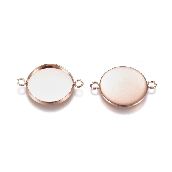 PandaHall 201 Stainless Steel Cabochon Connector Settings, Plain Edge Bezel Cups, Flat Round, Rose Gold, Tray: 18mm, 20x27x2mm, Hole: 2mm...
PandaHall 201 Stainless Steel Cabochon Connector Settings, Plain Edge Bezel Cups, Flat Round, Rose Gold, Tray: 18mm, 20x27x2mm, Hole: 2mm...