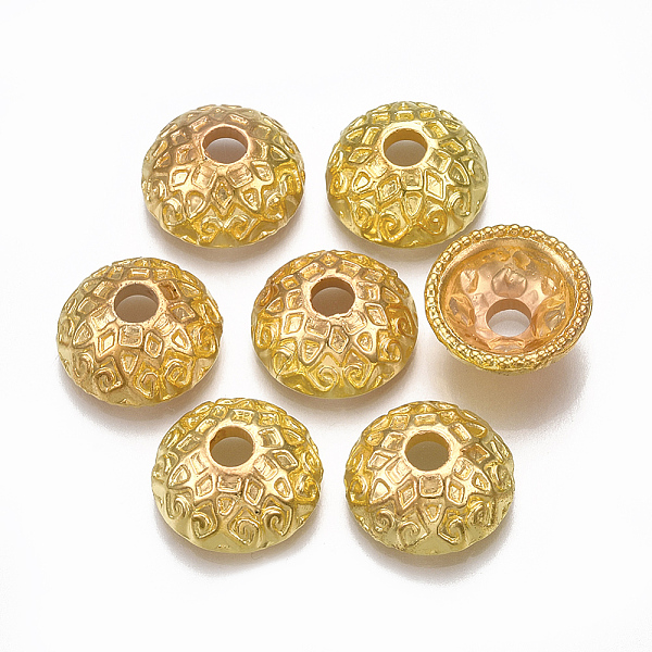 PandaHall CCB Plastic Bead Caps, Golden, 15x6mm, Hole: 3.5mm, about 1080pcs/500g Plastic
PandaHall CCB Plastic Bead Caps, Golden, 15x6mm, Hole: 3.5mm, about 1080pcs/500g Plastic