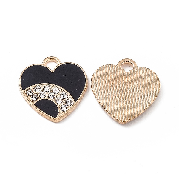 PandaHall Alloy Crystal Rhinestone Pendants, with Enamel, Heart Charms, Light Gold, 18x17x1.5mm, Hole: 3x2.5mm Alloy Rhinestone+Enamel Heart..., Black
PandaHall Alloy Crystal Rhinestone Pendants, with Enamel, Heart Charms, Light Gold, 18x17x1.5mm, Hole: 3x2.5mm Alloy Rhinestone+Enamel Heart..., Black