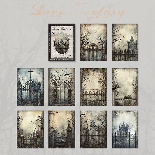 PandaHall 30 Sheets 10 Styles Gothic Style Scrapbooking Paper Pads, Decorative Craft Paper Sheets for DIY Scrapbooking, Door, 140x100mm, 3..., Black
PandaHall 30 Sheets 10 Styles Gothic Style Scrapbooking Paper Pads, Decorative Craft Paper Sheets for DIY Scrapbooking, Door, 140x100mm, 3..., Black