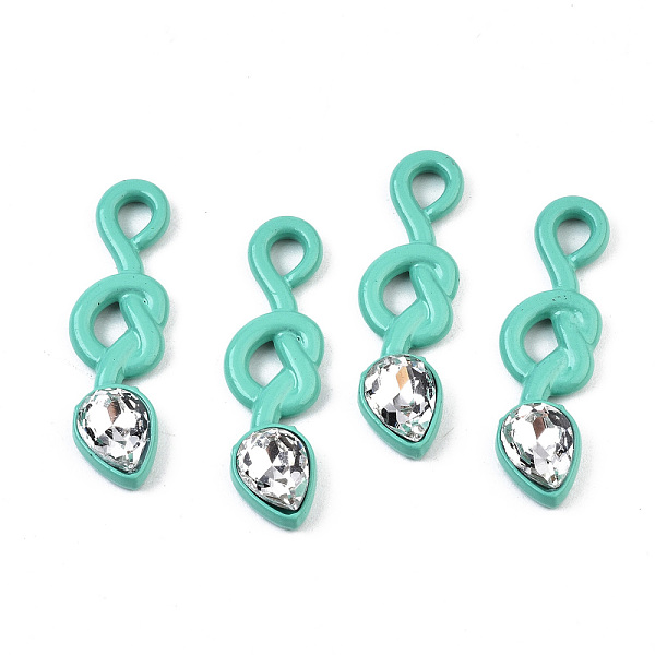 PandaHall Spray Painted Alloy Pendants, with Glass, Cadmium Free & Lead Free, Turquoise, 30x8.5x4mm, Hole: 2.5mm Alloy Others Green
PandaHall Spray Painted Alloy Pendants, with Glass, Cadmium Free & Lead Free, Turquoise, 30x8.5x4mm, Hole: 2.5mm Alloy Others Green