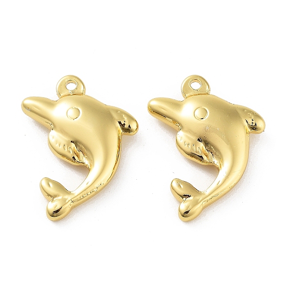 PandaHall 304 Stainless Steel Pendants, Real 18K Gold Plated, Dolphin, 25x19x5.5mm, Hole: 1.8mm 304 Stainless Steel Dolphin
PandaHall 304 Stainless Steel Pendants, Real 18K Gold Plated, Dolphin, 25x19x5.5mm, Hole: 1.8mm 304 Stainless Steel Dolphin