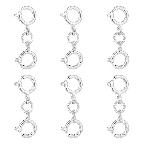 PandaHall DICOSMETIC 6Pcs 925 Sterling Silver Double Spring Ring Clasps, Silver, 15.5x6x1mm Sterling Silver
PandaHall DICOSMETIC 6Pcs 925 Sterling Silver Double Spring Ring Clasps, Silver, 15.5x6x1mm Sterling Silver