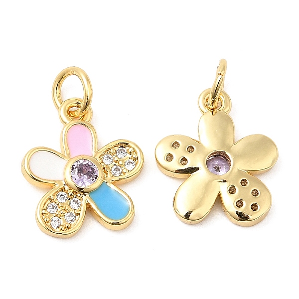 PandaHall Brass with Cubic Zirconia Enamel Pendants, Long-Lasting Plated, Lead Free & Cadmium Free, Flower Charm, Real 18K Gold Plated..., Clear
PandaHall Brass with Cubic Zirconia Enamel Pendants, Long-Lasting Plated, Lead Free & Cadmium Free, Flower Charm, Real 18K Gold Plated..., Clear