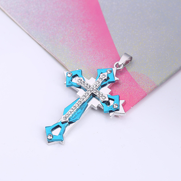 PandaHall Alloy Pendants, with Rhinestone, Cross Charms, Blue, 62x45x6mm Alloy+Rhinestone Cross
PandaHall Alloy Pendants, with Rhinestone, Cross Charms, Blue, 62x45x6mm Alloy+Rhinestone Cross