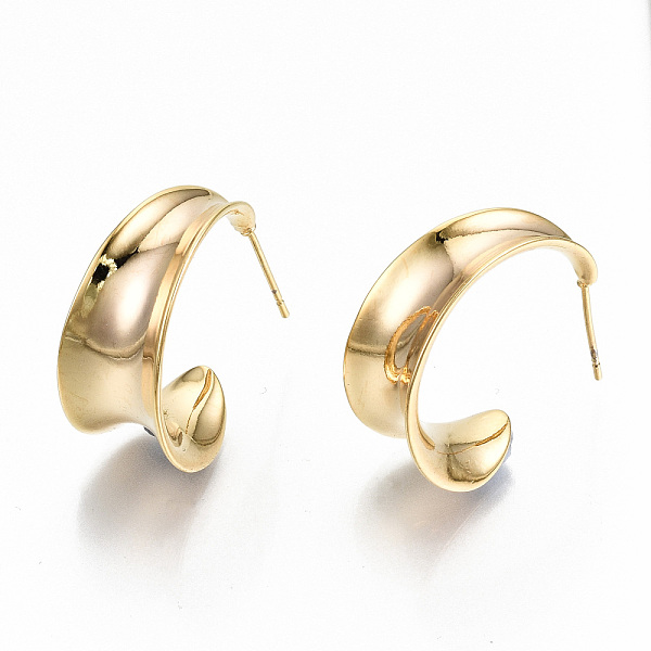 PandaHall Semicircular Brass Stud Earrings, Half Hoop Earrings, Nickel Free, Real 18K Gold Plated, 23x24x11.5mm, Pin: 0.7mm Brass Others
PandaHall Semicircular Brass Stud Earrings, Half Hoop Earrings, Nickel Free, Real 18K Gold Plated, 23x24x11.5mm, Pin: 0.7mm Brass Others