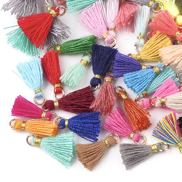 PandaHall Polycotton(Polyester Cotton) Tassel Pendant Decorations, Mini Tassel, with Iron Findings and Metallic Cord, Light Gold, Mixed..., Multicolor
PandaHall Polycotton(Polyester Cotton) Tassel Pendant Decorations, Mini Tassel, with Iron Findings and Metallic Cord, Light Gold, Mixed..., Multicolor