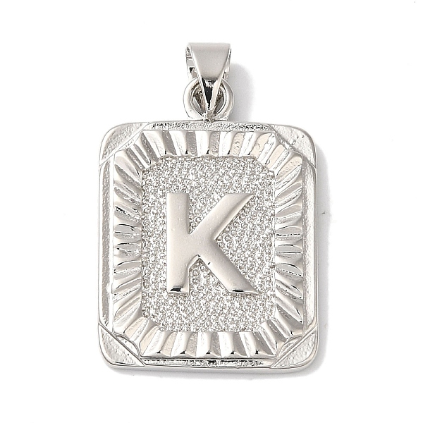 PandaHall Rack Plating Brass Pendants, Long-Lasting Plated, Lead Free & Cadmium Free, Square with Letter Charms, Letter K, 24x17x2.5mm, Hole...
PandaHall Rack Plating Brass Pendants, Long-Lasting Plated, Lead Free & Cadmium Free, Square with Letter Charms, Letter K, 24x17x2.5mm, Hole...