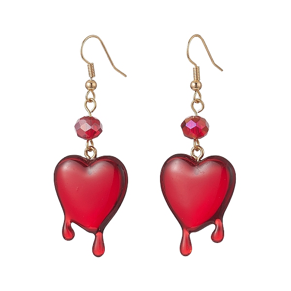 PandaHall Resin Melting Heart Dangle Earrings, Golden Brass Jewelry for Women, FireBrick, 59mm, Pin: 0.7mm Resin Heart Red
PandaHall Resin Melting Heart Dangle Earrings, Golden Brass Jewelry for Women, FireBrick, 59mm, Pin: 0.7mm Resin Heart Red