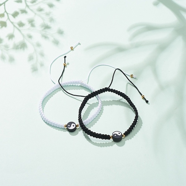 PandaHall 2Pcs 2 Color Polymer Clay Yin Yang Braided Bead Bracelets Set, Adjustable Bracelets for Women, Black and White, Inner Diameter...
PandaHall 2Pcs 2 Color Polymer Clay Yin Yang Braided Bead Bracelets Set, Adjustable Bracelets for Women, Black and White, Inner Diameter...