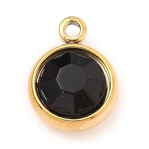 PandaHall 304 Stainless Steel Charms, with Acrylic Rhinestone, Birthstone Charms, Faceted, Flat Round, Golden, Jet, 10x8x4mm, Hole: 1.3mm..., Black
PandaHall 304 Stainless Steel Charms, with Acrylic Rhinestone, Birthstone Charms, Faceted, Flat Round, Golden, Jet, 10x8x4mm, Hole: 1.3mm..., Black