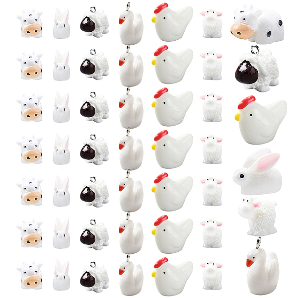PandaHall SUNNYCLUE 60Pcs 6 Style Resin Decoden Cabochons, 3D Animals, Sheep & Rabbit & Cow & Swan & Chicken, Mixed Color, 10pcs/style Resin..., Multicolor
PandaHall SUNNYCLUE 60Pcs 6 Style Resin Decoden Cabochons, 3D Animals, Sheep & Rabbit & Cow & Swan & Chicken, Mixed Color, 10pcs/style Resin..., Multicolor
