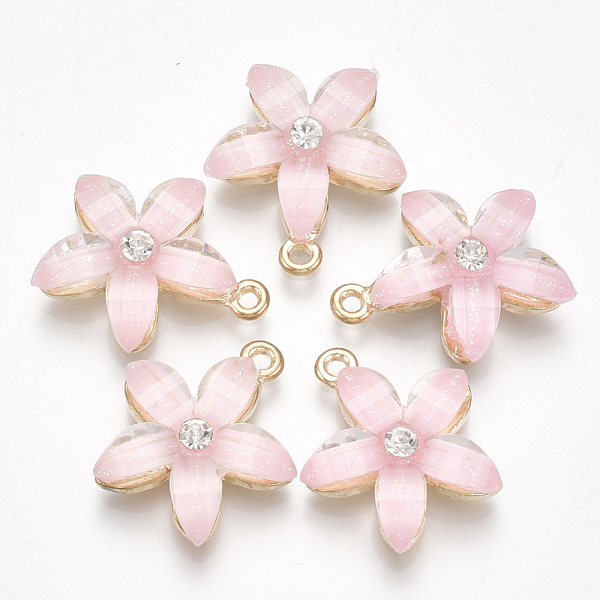 PandaHall Alloy Pendants, with Resin and Rhinestone, Flower, Crystal, Light Gold, Pink, 21.5x18.5x5mm, Hole: 1.5mm Alloy+Resin Flower Pink
PandaHall Alloy Pendants, with Resin and Rhinestone, Flower, Crystal, Light Gold, Pink, 21.5x18.5x5mm, Hole: 1.5mm Alloy+Resin Flower Pink