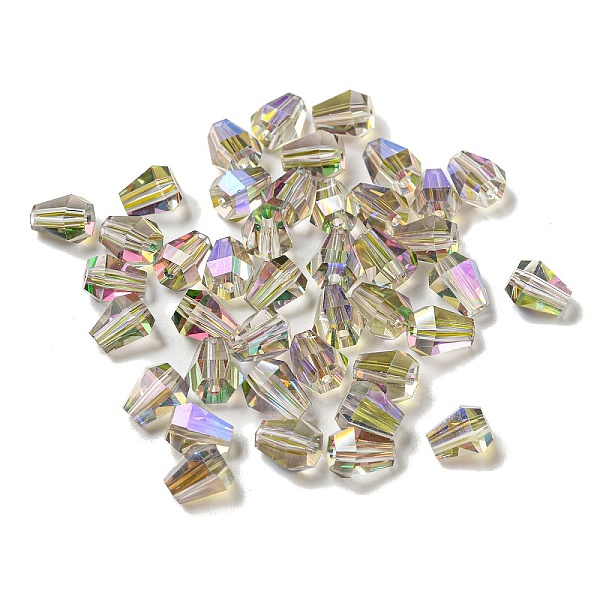 PandaHall Electroplate Glass Beads, Faceted, Teardrop, Gainsboro, 6x5x5.5mm, Hole: 1.4mm,100pcs/bag Glass Cone Gray
PandaHall Electroplate Glass Beads, Faceted, Teardrop, Gainsboro, 6x5x5.5mm, Hole: 1.4mm,100pcs/bag Glass Cone Gray