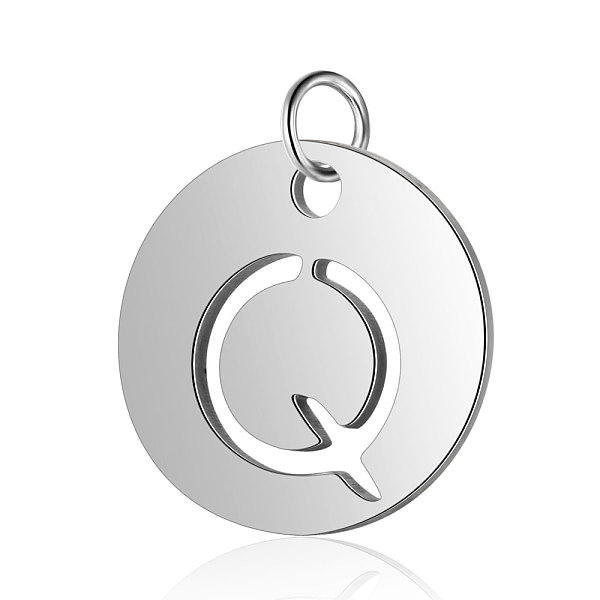 PandaHall 304 Stainless Steel Charms, Flat Round with Letter, Stainless Steel Color, Letter.Q, 12x1mm, Hole: 2.5mm 304 Stainless Steel...
PandaHall 304 Stainless Steel Charms, Flat Round with Letter, Stainless Steel Color, Letter.Q, 12x1mm, Hole: 2.5mm 304 Stainless Steel...