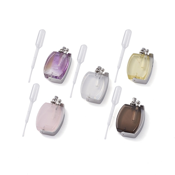 PandaHall Rotatable Natural Quartz Perfume Bottle Pendants, with 304 Stainless Steel Findings and Plastic Transfer Pipettes, Long-Lasting...
PandaHall Rotatable Natural Quartz Perfume Bottle Pendants, with 304 Stainless Steel Findings and Plastic Transfer Pipettes, Long-Lasting...