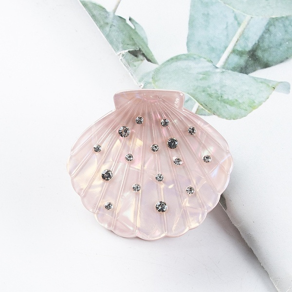 PandaHall PVC Claw Hair Clips for Women, with Rhinestone, Shell Shape, Misty Rose, 36x42x26mm PVC Shell Shape
PandaHall PVC Claw Hair Clips for Women, with Rhinestone, Shell Shape, Misty Rose, 36x42x26mm PVC Shell Shape