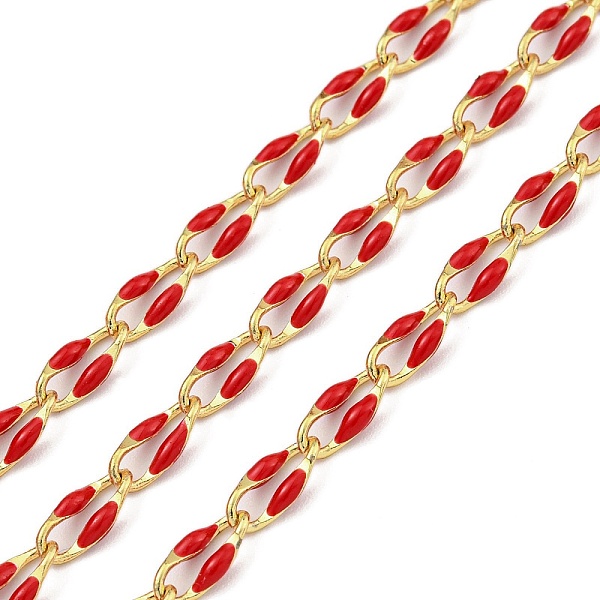 PandaHall Ion Plating(IP) Brass Dapped Chains, Cable Chains with Enamel, Real 18K Gold Plated, Soldered, with Spool, Flat Oval, Red...
PandaHall Ion Plating(IP) Brass Dapped Chains, Cable Chains with Enamel, Real 18K Gold Plated, Soldered, with Spool, Flat Oval, Red...