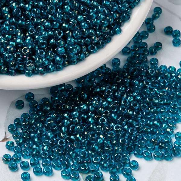 PandaHall MIYUKI Round Rocailles Beads, Japanese Seed Beads, (RR3537) Fancy Lined Teal Blue, 15/0, 1.5mm, Hole: 0.7mm, about 5555pcs/bottle..., Cyan
PandaHall MIYUKI Round Rocailles Beads, Japanese Seed Beads, (RR3537) Fancy Lined Teal Blue, 15/0, 1.5mm, Hole: 0.7mm, about 5555pcs/bottle..., Cyan