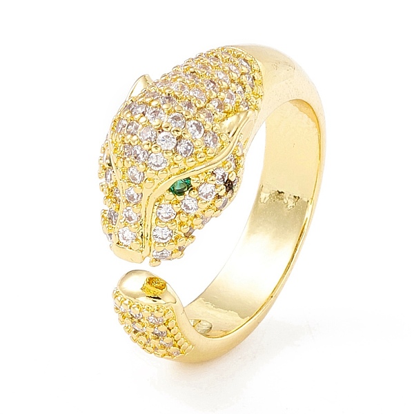 PandaHall Cubic Zirconia Leopard Open Cuff Ring, Real 18K Gold Plated Brass Jewelry for Women, Cadmium Free & Lead Free, Green, US Size 6...
PandaHall Cubic Zirconia Leopard Open Cuff Ring, Real 18K Gold Plated Brass Jewelry for Women, Cadmium Free & Lead Free, Green, US Size 6...