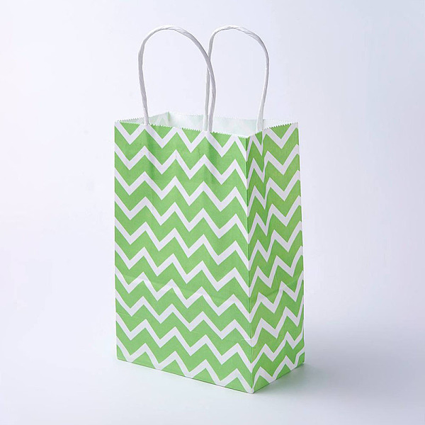 PandaHall kraft Paper Bags, with Handles, Gift Bags, Shopping Bags, Rectangle, Wave Pattern, Green, 27x21x10cm Paper Others Green
PandaHall kraft Paper Bags, with Handles, Gift Bags, Shopping Bags, Rectangle, Wave Pattern, Green, 27x21x10cm Paper Others Green