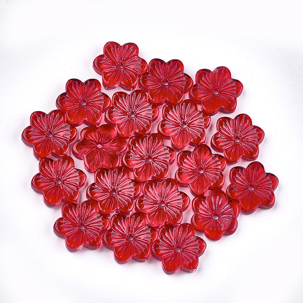 PandaHall Spray Painted Glass Beads, Flower, Red, 15x13.5x3.5mm, Hole: 1mm Glass Flower Red
PandaHall Spray Painted Glass Beads, Flower, Red, 15x13.5x3.5mm, Hole: 1mm Glass Flower Red