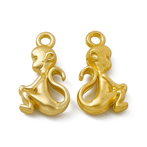 PandaHall Rack Plating Alloy Pendants, Cadmium Free & Nickel Free & Lead Free, Monkey Charm, Matte Gold Color, 20x11x3.5mm, Hole: 1.8mm...
PandaHall Rack Plating Alloy Pendants, Cadmium Free & Nickel Free & Lead Free, Monkey Charm, Matte Gold Color, 20x11x3.5mm, Hole: 1.8mm...