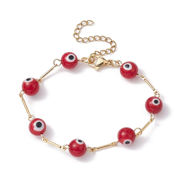 PandaHall Lampwork Evil Eye Link Chain Bracelets, with Golden Brass Bar Link Chains, Red, 7 inch(17.8cm) Brass Evil Eye Red
PandaHall Lampwork Evil Eye Link Chain Bracelets, with Golden Brass Bar Link Chains, Red, 7 inch(17.8cm) Brass Evil Eye Red