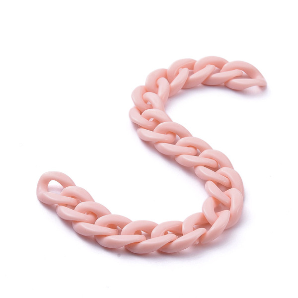 PandaHall Handmade Opaque Acrylic Curb Chains, Pink, Links: 19x13.5x4.5mm, 39.37 inch(1m)/strand Acrylic Pink
PandaHall Handmade Opaque Acrylic Curb Chains, Pink, Links: 19x13.5x4.5mm, 39.37 inch(1m)/strand Acrylic Pink