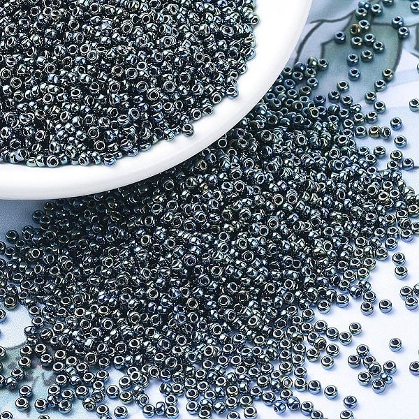 PandaHall MIYUKI Round Rocailles Beads, Japanese Seed Beads, 11/0, (RR456) Gunmetal Iris, 2x1.3mm, Hole: 0.8mm, about 1111pcs/10g Glass..., Black
PandaHall MIYUKI Round Rocailles Beads, Japanese Seed Beads, 11/0, (RR456) Gunmetal Iris, 2x1.3mm, Hole: 0.8mm, about 1111pcs/10g Glass..., Black