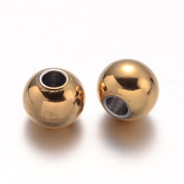PandaHall Ion Plating(IP) 304 Stainless Steel Beads, Round, Golden, 6mm, Hole: 2.2mm 304 Stainless Steel Round
PandaHall Ion Plating(IP) 304 Stainless Steel Beads, Round, Golden, 6mm, Hole: 2.2mm 304 Stainless Steel Round