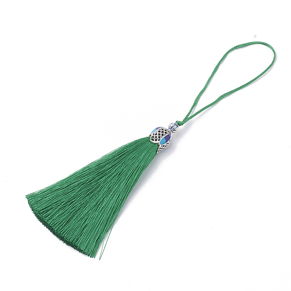 PandaHall Nylon Tassel Big Pendant Decorations, with Enamel and Alloy Findings, Platinum, Teal, 80~84x10.5~11mm Nylon Cyan
PandaHall Nylon Tassel Big Pendant Decorations, with Enamel and Alloy Findings, Platinum, Teal, 80~84x10.5~11mm Nylon Cyan