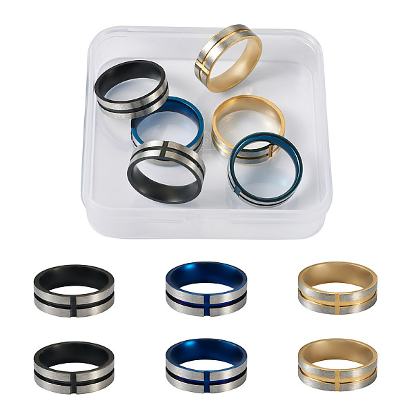 PandaHall Crafans 6Pcs 3 Colors Stainless Steel Plain Band Rings, Cross Grooved Ring for Women, Mixed Color, US Size 7 3/4(17.9mm)...
PandaHall Crafans 6Pcs 3 Colors Stainless Steel Plain Band Rings, Cross Grooved Ring for Women, Mixed Color, US Size 7 3/4(17.9mm)...
