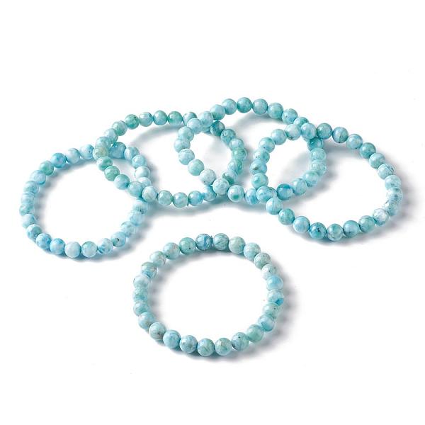 PandaHall Natural Larimar Round Beaded Stretch Bracelet, Gemstone Jewelry for Women, Beads: 7mm, Inner Diameter: 2-1/8 inch(5.5cm) Larimar
PandaHall Natural Larimar Round Beaded Stretch Bracelet, Gemstone Jewelry for Women, Beads: 7mm, Inner Diameter: 2-1/8 inch(5.5cm) Larimar