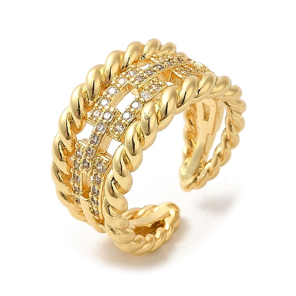 PandaHall Rack Plating Real 18K Gold Plated Brass Hollow Rectangle Open Cuff Rings, with Cubic Zirconia, Long-Lasting Plated, Lead Free &..., Clear
PandaHall Rack Plating Real 18K Gold Plated Brass Hollow Rectangle Open Cuff Rings, with Cubic Zirconia, Long-Lasting Plated, Lead Free &..., Clear