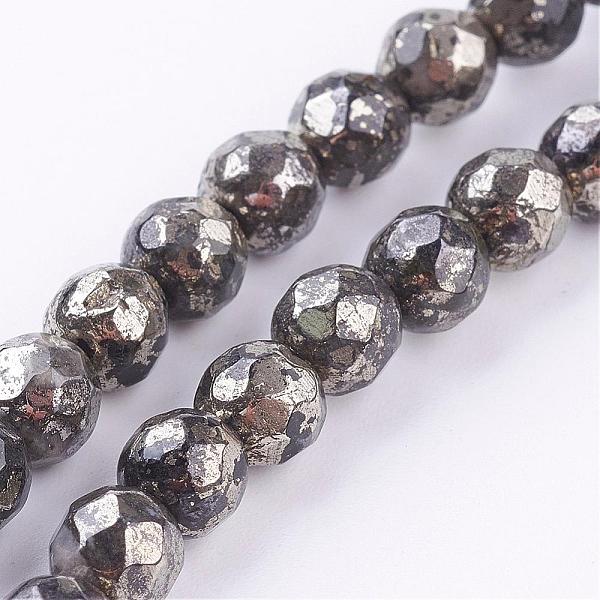 PandaHall Natural Pyrite Beads Strands, Round, Faceted, 6mm, Hole: 1mm, about 62pcs/strand, 16 inch Pyrite Round
PandaHall Natural Pyrite Beads Strands, Round, Faceted, 6mm, Hole: 1mm, about 62pcs/strand, 16 inch Pyrite Round