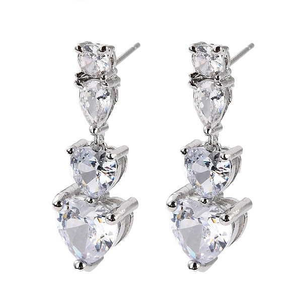 PandaHall Heart Clear Cubic Zirconia Drop Earring, Dainty Dangle Stud Earrings for Her, Cadmium Free & Lead Free, Platinum, 28.5mm, Pin...
PandaHall Heart Clear Cubic Zirconia Drop Earring, Dainty Dangle Stud Earrings for Her, Cadmium Free & Lead Free, Platinum, 28.5mm, Pin...