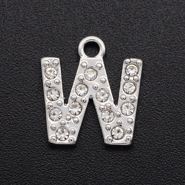 PandaHall Alloy Rhinestone Charms, Platinum, Crystal, Letter, Letter.W, 12.5x11.5x2mm, Hole: 1.5mm Alloy+Rhinestone Letter W Clear
PandaHall Alloy Rhinestone Charms, Platinum, Crystal, Letter, Letter.W, 12.5x11.5x2mm, Hole: 1.5mm Alloy+Rhinestone Letter W Clear