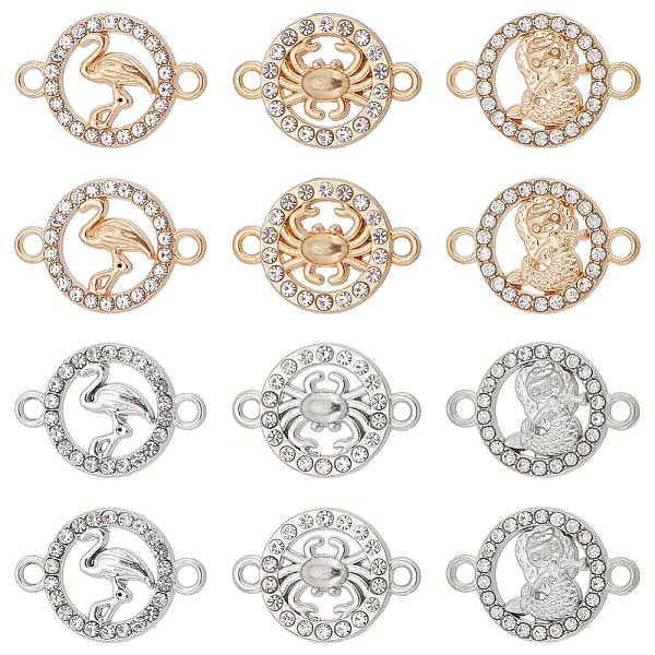 PandaHall SUNNYCLUE 36Pcs 6 Styles Alloy Crystal Rhinestone Connector Charms, Flat Round Links, Platinum & Light Gold, 16x22.5~23x2.5~3mm..., Clear
PandaHall SUNNYCLUE 36Pcs 6 Styles Alloy Crystal Rhinestone Connector Charms, Flat Round Links, Platinum & Light Gold, 16x22.5~23x2.5~3mm..., Clear