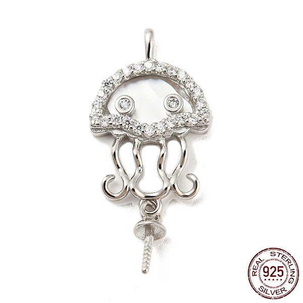 PandaHall Rhodium Plated 925 Sterling Silverr Micro Pave Cubic Zirconia with Sea Shell Peg Bails, Medusa, Real Platinum Plated..., Clear
PandaHall Rhodium Plated 925 Sterling Silverr Micro Pave Cubic Zirconia with Sea Shell Peg Bails, Medusa, Real Platinum Plated..., Clear