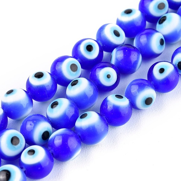 PandaHall Handmade Evil Eye Lampwork Round Bead Strands, Blue, 6mm, Hole: 1mm, about 64pcs/Strand, 14.57''(37cm) Lampwork Evil Eye Blue
PandaHall Handmade Evil Eye Lampwork Round Bead Strands, Blue, 6mm, Hole: 1mm, about 64pcs/Strand, 14.57''(37cm) Lampwork Evil Eye Blue