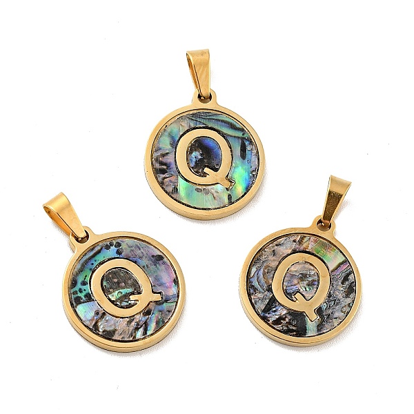 PandaHall Vacuum Plating 304 Stainless Steel with Paua Shell Pendants, Golden, Flat Round with Letter Charm, Letter.Q, 18x16x1.5mm, Hole...
PandaHall Vacuum Plating 304 Stainless Steel with Paua Shell Pendants, Golden, Flat Round with Letter Charm, Letter.Q, 18x16x1.5mm, Hole...