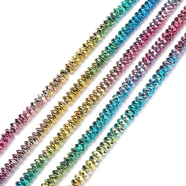PandaHall Rainbow Color Electroplate Non-magnetic Synthetic Hematite Beads Strands, Faceted, Rondelle, Multi-color Plated, 6x3mm, Hole...
PandaHall Rainbow Color Electroplate Non-magnetic Synthetic Hematite Beads Strands, Faceted, Rondelle, Multi-color Plated, 6x3mm, Hole...